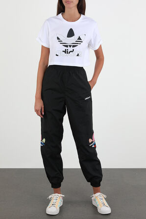 מכנסי טרנינג ארוכים שחורים עם לוגו רקום ADIDAS ORIGINALS